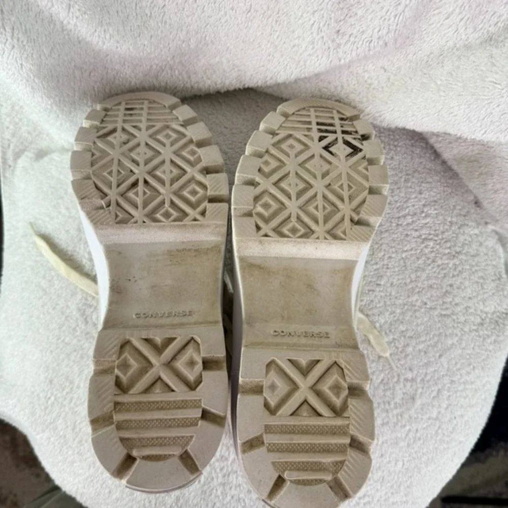 Converse Womens Chuck‎ Taylor All Star Lugged Sneaker Off White Hi Womens 8 - Picture 8 of 12